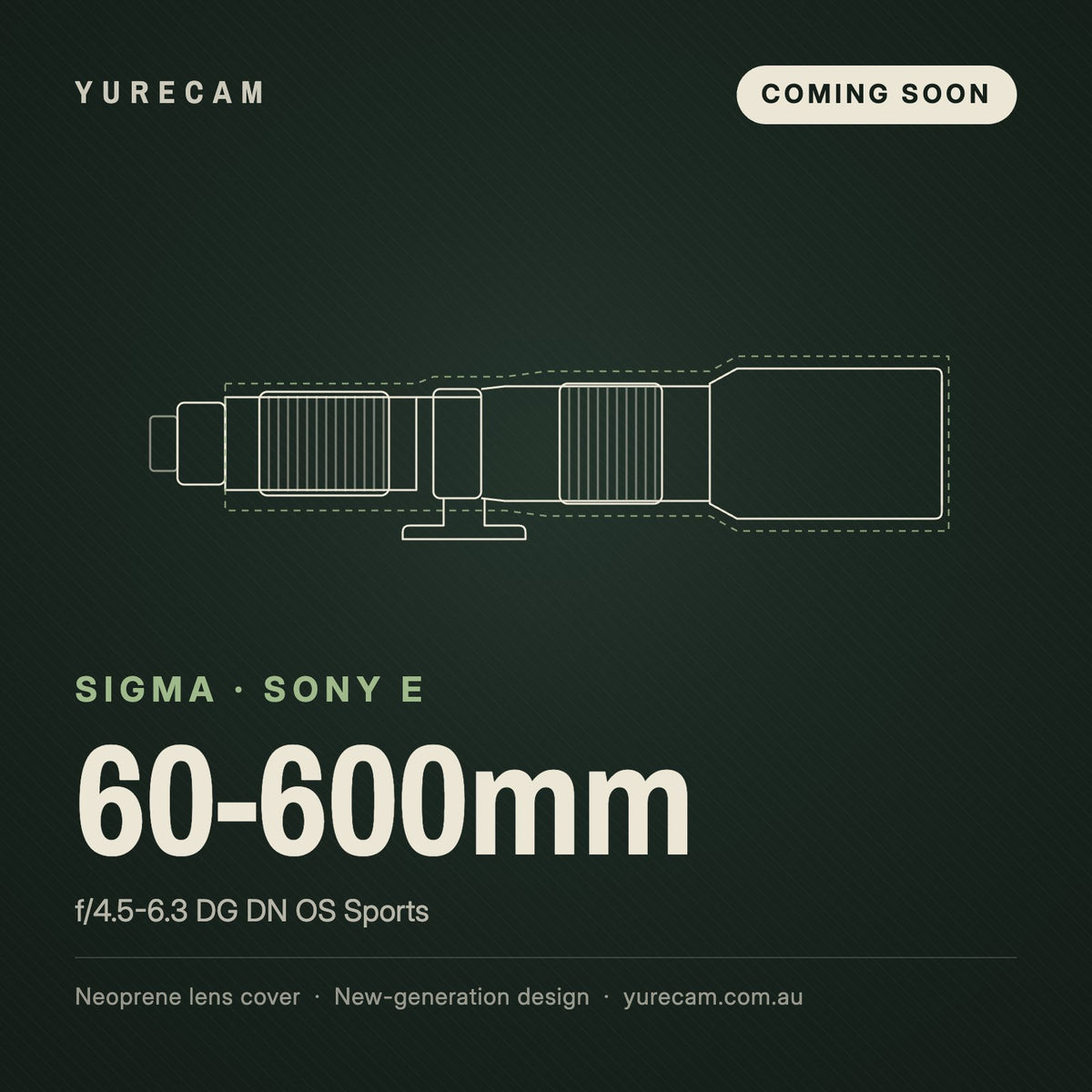 Sigma 60-600mm DG DN Sports lens cover by Yurecam – coming soon